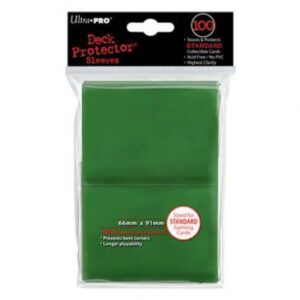 Standard Deck Protectors - Green (100-Pack) - Ultra Pro Card Sleeves